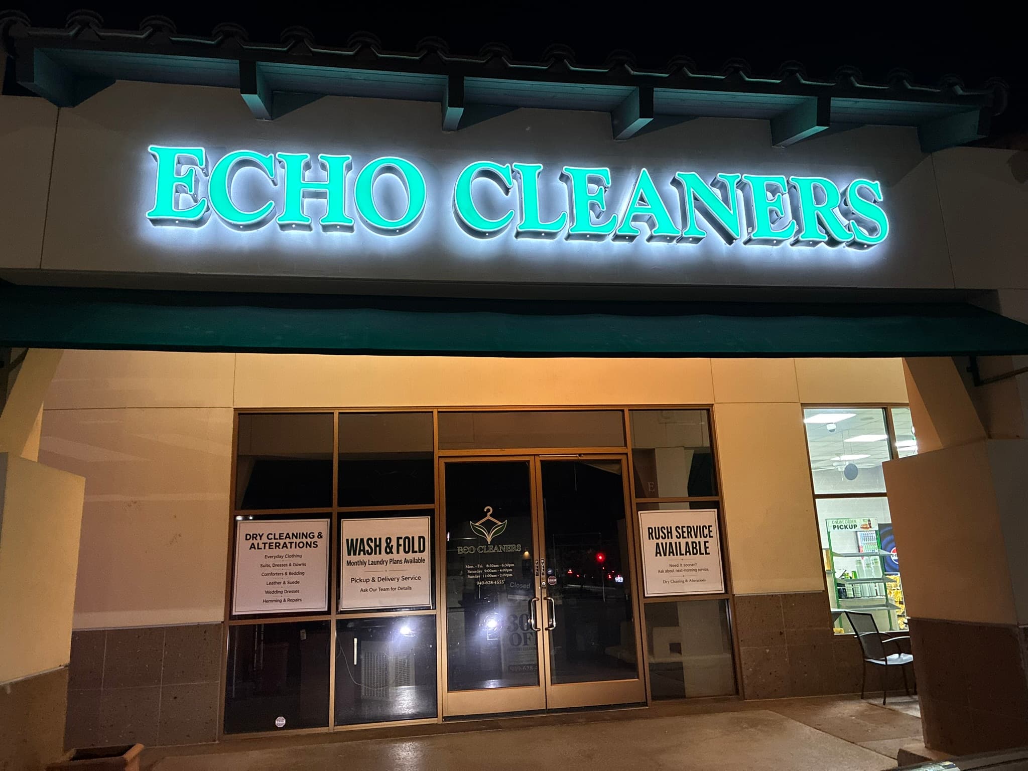 Echo Cleaners storefront in Trabuco Canyon